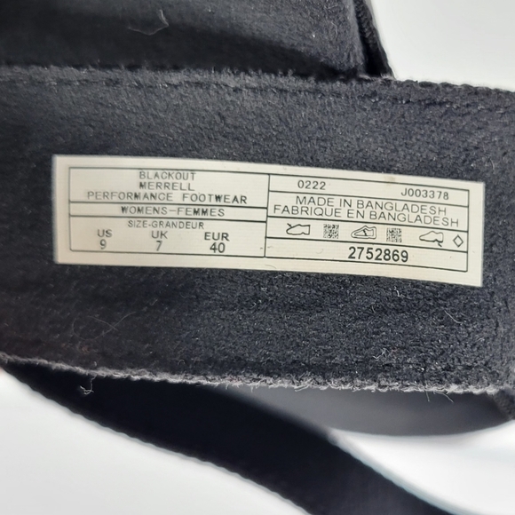 Merrell Black Sandals with Memory Foam #752 Size 9 - Picture 11 of 11